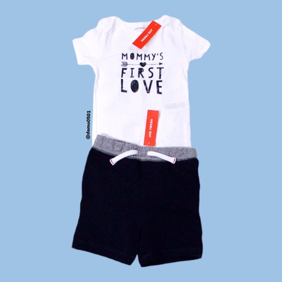 NWT Joe Fresh 3 Piece Baby Boys Short/Onesie Set - Picture 3 of 10